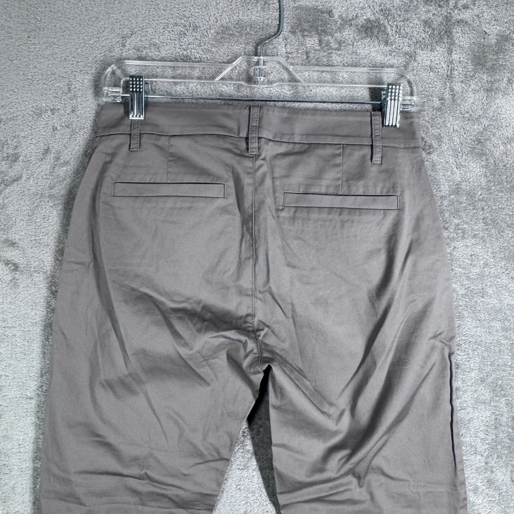 J.Crew Slim Boyfriend Chino Pants Womens 25P Gray Stretch Cotton Casual‎ NWT